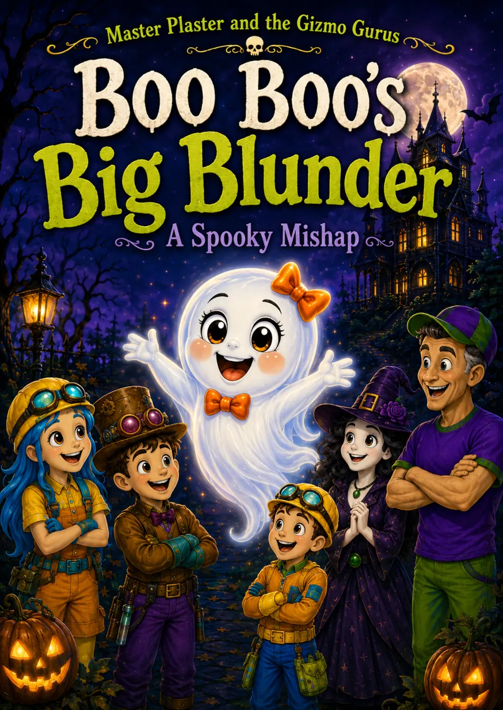 Boo Boo’s Big Blunder book cover featuring Boo Boo and the Gizmo Gurus