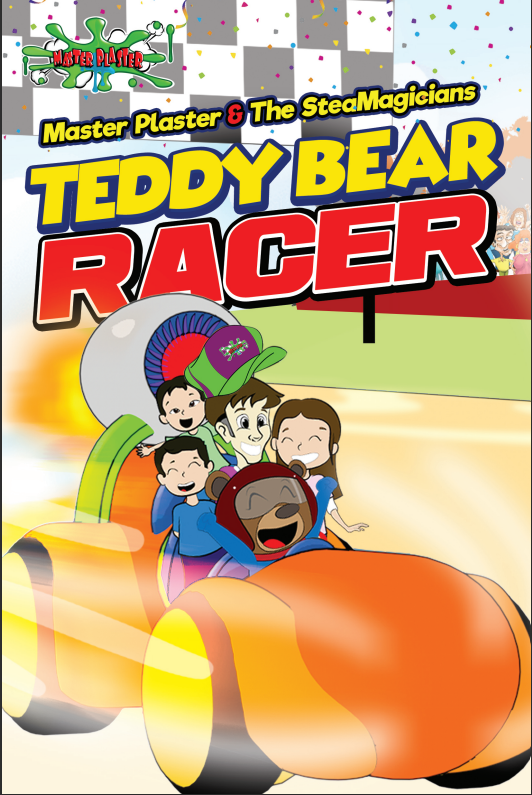 Master Plaster and the SteeMagicians Teddy Bear Racer book cover