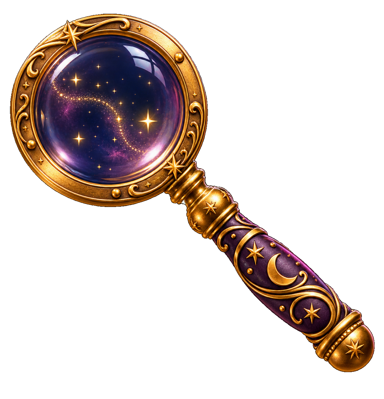 An ornate magical magnifying glass
